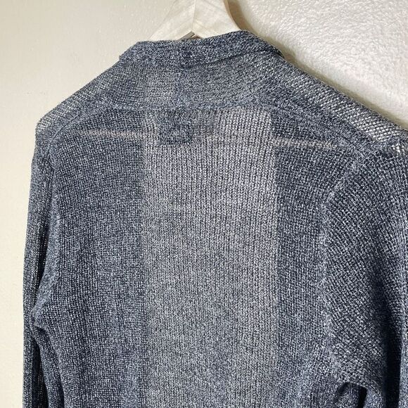 ALLSAINTS Sweater Womens Small Gray Open Front Cardigan Wool Linen Bland - Picture 9 of 9